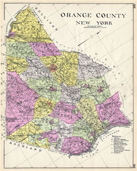 Map of Orange County New York